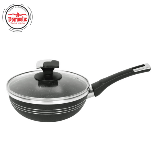D-154 Non Stick Single Handle wok with Lid