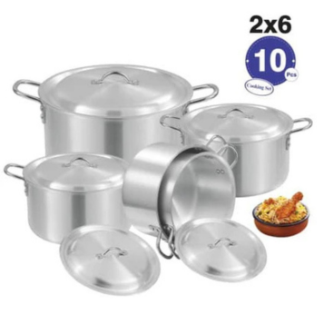 D-20-B AL Cooking Set 2x6 Metal Finish