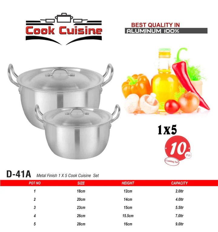 Cook Cuisine Set 1x5 Metal Finish