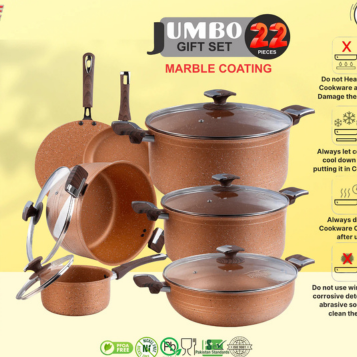 NS Jumbo Gift Set – 22 Pcs (Marble Coated)