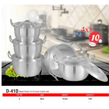 D-41D AL Cook Cuisine Set 4x8 Metal Finish