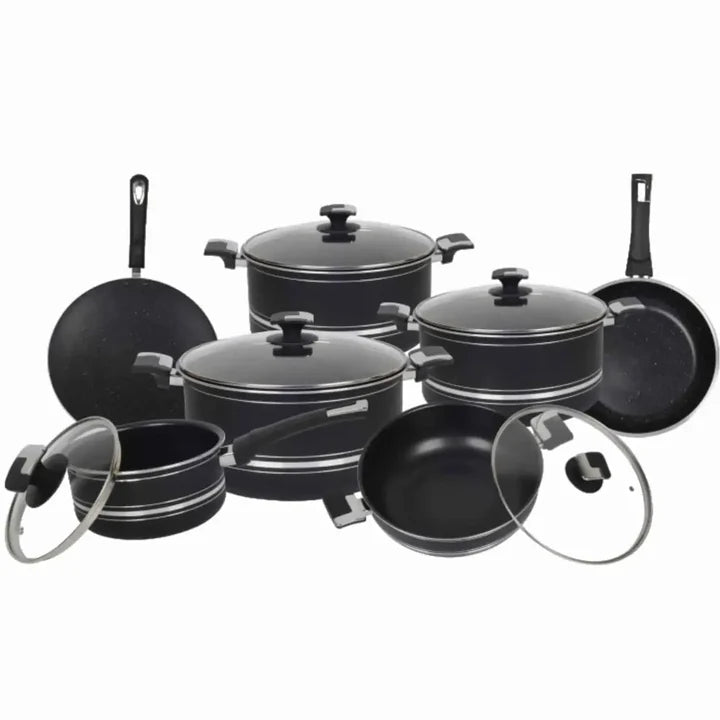 Nonstick Jumbo Gift Set – 22 Pcs (Interior+Exterior Marble)